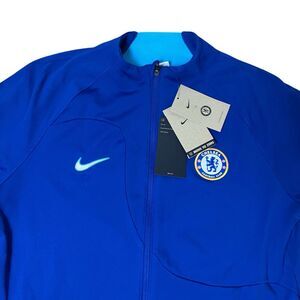 Nike Jacket Mens M Blue Chelsea FC Academy Pro Full Zip Soccer Slim DM2906-495